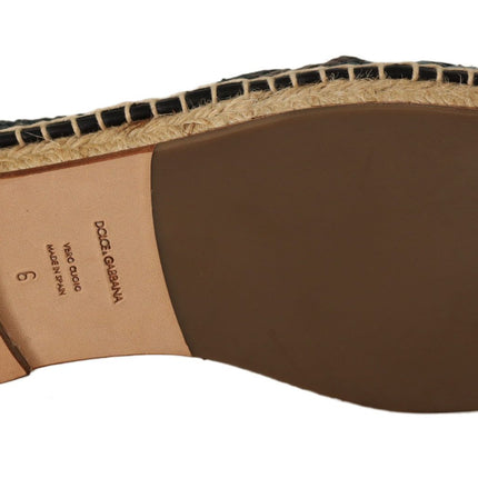 Dolce & Gabbana Blue Gray Slip On Buffalo Espadrille Shoes