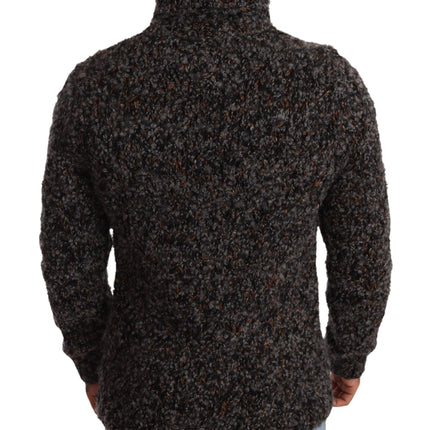 Dolce & Gabbana Gray Wool Blend Turtleneck Pullover Sweater