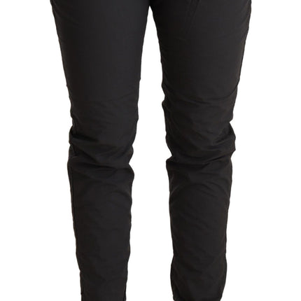 CYCLE Gray Mid Waist Slim Fit Skinny Cotton Trouser
