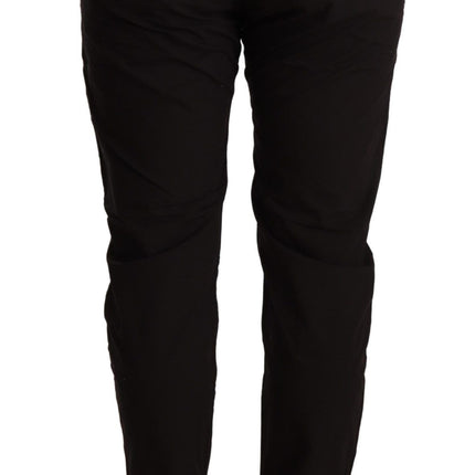 CYCLE Black Mid Waist BAGGY Fit Skinny Trouser