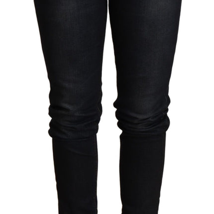 Acht Blue Washed Low Waist Skinny Denim Trouser