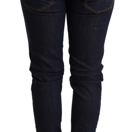Acht Blue Washed Low Waist Skinny Denim Trouser