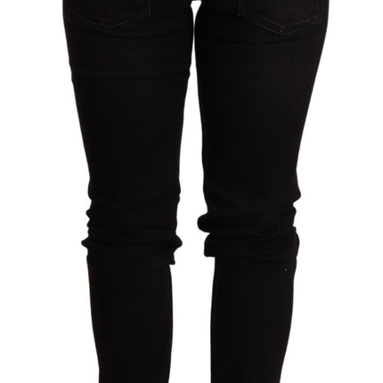 Acht Black Low Waist Skinny Denim Trouser