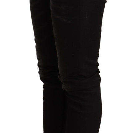 Acht Black Low Waist Skinny Denim Trouser