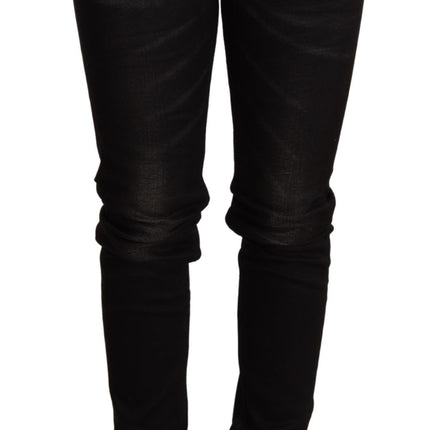 Acht Black Low Waist Skinny Denim Trouser
