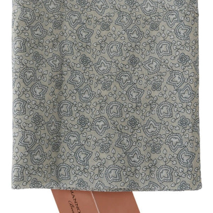 Ermanno Scervino Beige Blue Belt Wrap Beachwear Waist