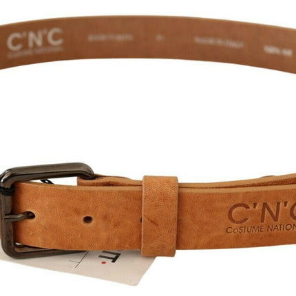 Costume National Light Brown Buckle Waist Belt