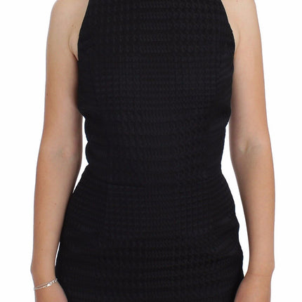 DAIZY SHELY Black Sheath Party Evening Knee Length Dress