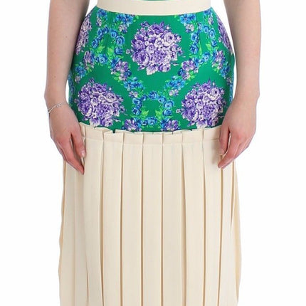 Caterina Gatta Multicolor Dress Gown Floral Sleeveless Gown