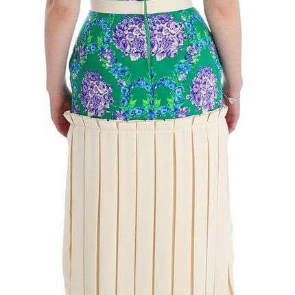 Caterina Gatta Multicolor Dress Gown Floral Sleeveless Gown