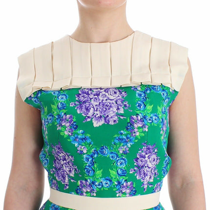 Caterina Gatta Multicolor Dress Gown Floral Sleeveless Gown
