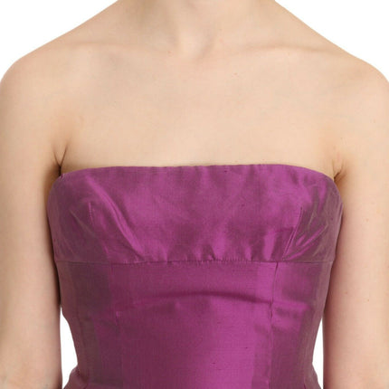 Ermanno Scervino Pink Halter Backless Midi Plain Dress