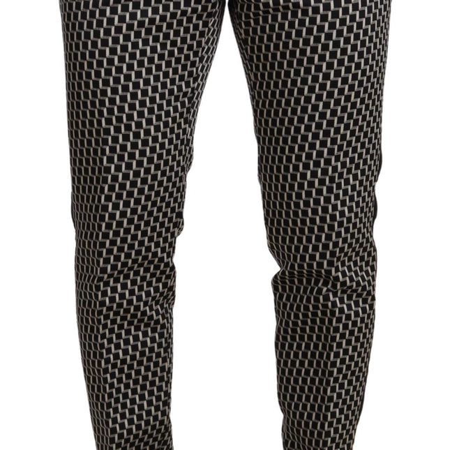 Dolce & Gabbana Black White Check 3 Piece Set MARTINI Suit