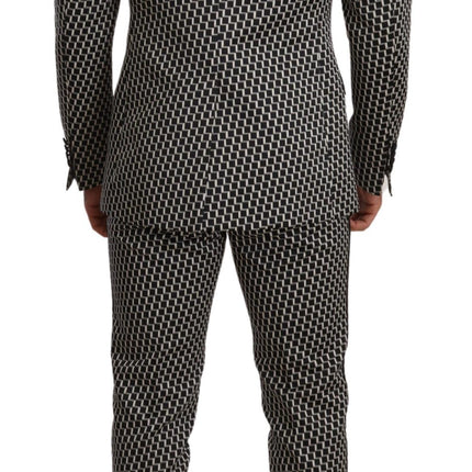 Dolce & Gabbana Black White Check 3 Piece Set MARTINI Suit