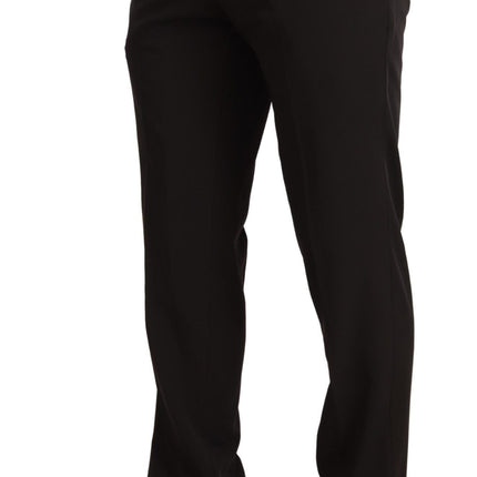 Domenico Tagliente Black Polyester Slim 2 Piece Set TAGLIENTE Suit