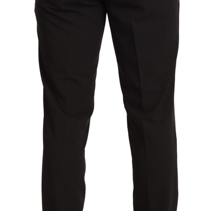 Domenico Tagliente Black Polyester Slim 2 Piece Set TAGLIENTE Suit