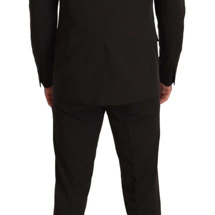 Domenico Tagliente Black Polyester Slim 2 Piece Set TAGLIENTE Suit