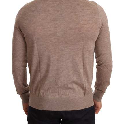 Dolce & Gabbana Brown Cashmere Turtleneck Pullover Sweater