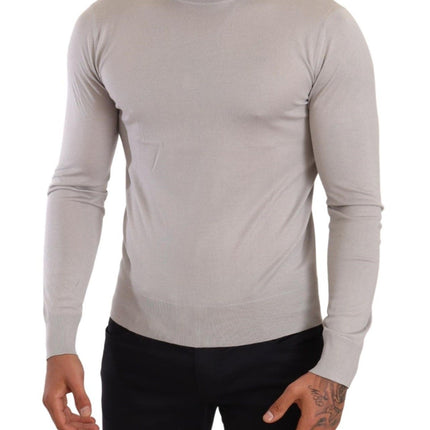 Dolce & Gabbana Gray Cashmere Turtleneck Pullover Sweater