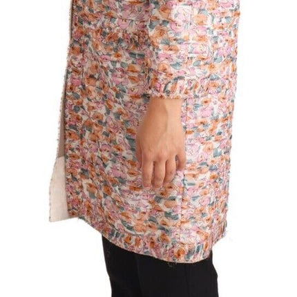 Dolce & Gabbana Multicolor Floral Print Silk Trench Coat Jacket