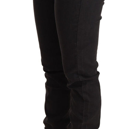 PINKO Black Cotton Stretch Skinny Mid Waist Women Denim Jeans