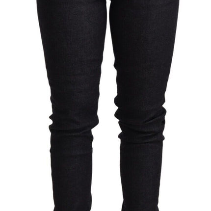 Acht Blue Cotton Low Waist Slim Fit Denim Women Trouser Jeans