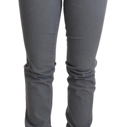 Ermanno Scervino Gray Low Waist Skinny Slim Trouser Cotton Jeans