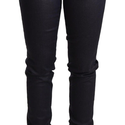 Ermanno Scervino Blue Low Waist Skinny Slim Trouser Cotton  Jeans