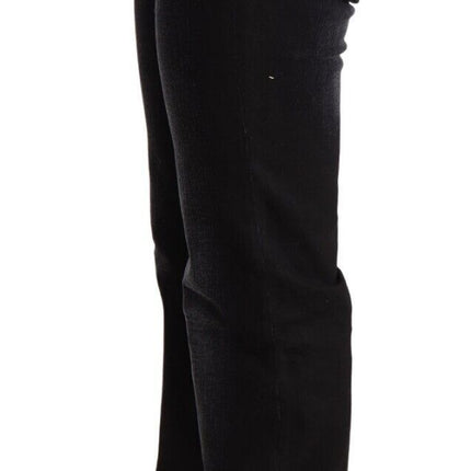 Ermanno Scervino Black Washed Straight Denim Trouser Cotton Jeans
