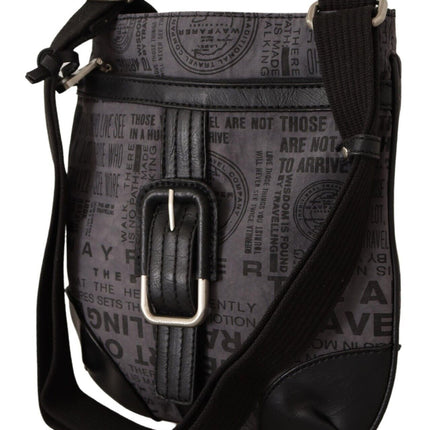 WAYFARER Gray Printed Logo Shoulder Crossbody Purse Bag