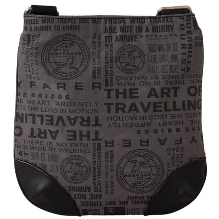 WAYFARER Gray Printed Logo Shoulder Crossbody Purse Bag