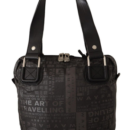 WAYFARER Black Printed Logo Shoulder Handbag Purse Bag