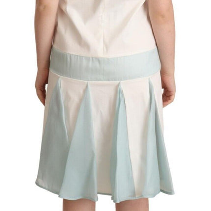Sergei Grinko Multicolor Faux Pearl Sleeveless Shift Midi Dress