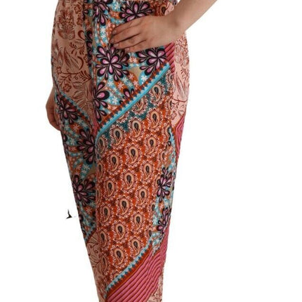 PINKO Multicolor Viscose Floral Print Women Jumpsuit Dress