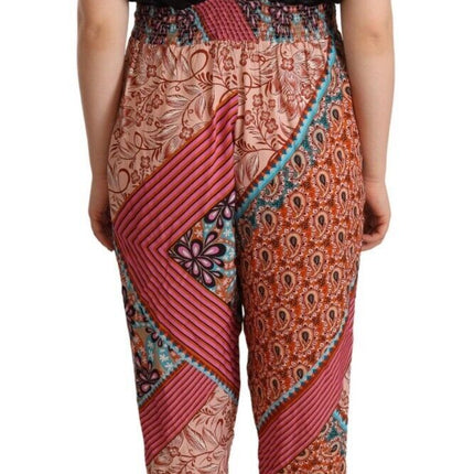 PINKO Multicolor Viscose Floral Print Women Jumpsuit Dress