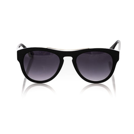 Frankie Morello Black Acetate Men Sunglasses