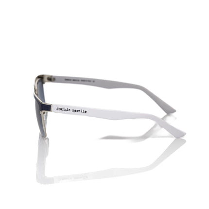 Frankie Morello Black Metallic Fiber Men Sunglass