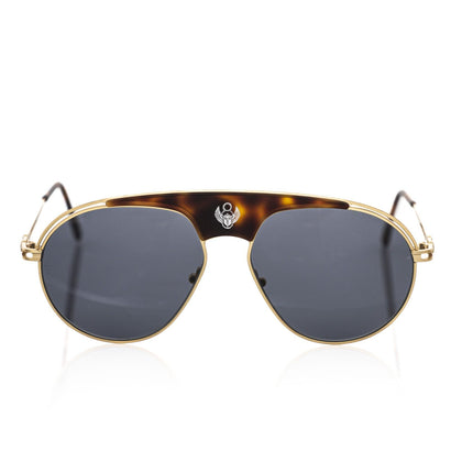 Frankie Morello Brown Metallic Fibre Men Sunglass