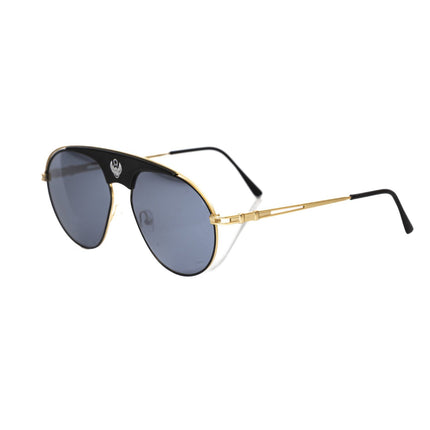 Frankie Morello Black Metallic Men's Sunglass Shield