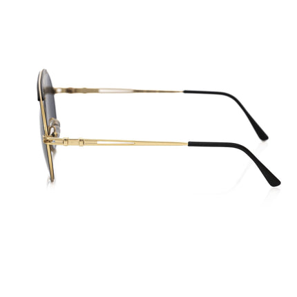 Frankie Morello Black Metallic Men's Sunglass Shield