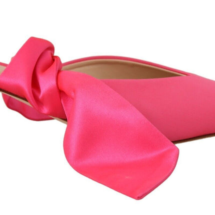 GIA COUTURE Pink Leather Lace Up Kitten Heels Pumps Shoes