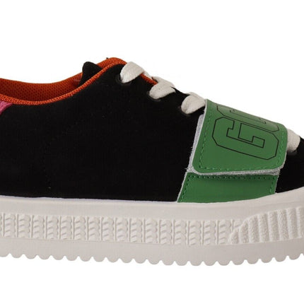 GCDS Multicolor Suede Low Top Lace Up Women Sneakers Shoes