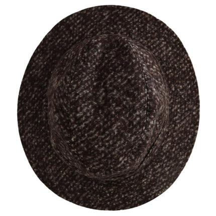 Dolce & Gabbana Gray Melange Blended Textured Tweed Hat