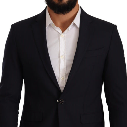 Domenico Tagliente Black Single Breasted One Button Suit Jacket