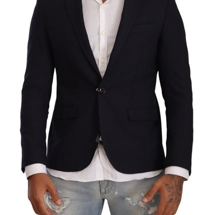 Domenico Tagliente Black Single Breasted One Button Suit Jacket