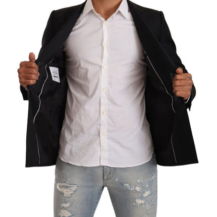 Dolce & Gabbana Black Dotted Double Breasted MARTINI Jacket