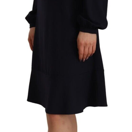 Twinset Black Long Sleeves Open Shoulder A-line Dress