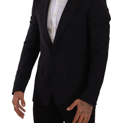 Dolce & Gabbana Black Slim Fit Vest 2 Button MARTINI Blazer