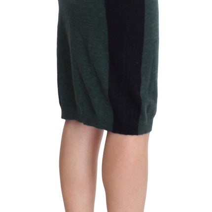 MILA SCHÖN Green Wool Blend Pencil Skirt
