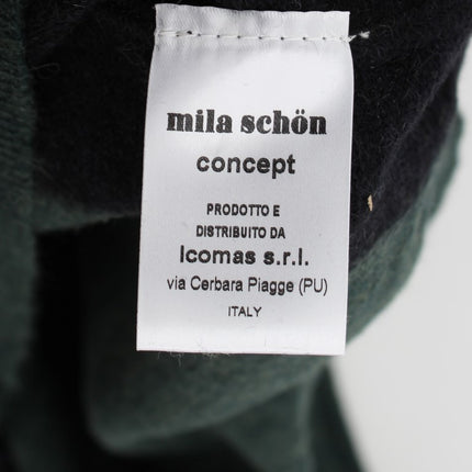 MILA SCHÖN Green Wool Blend Pencil Skirt